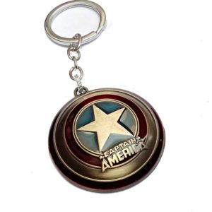 Captain America Key Chain to hold Important Keys Keychain with Rotating Shied